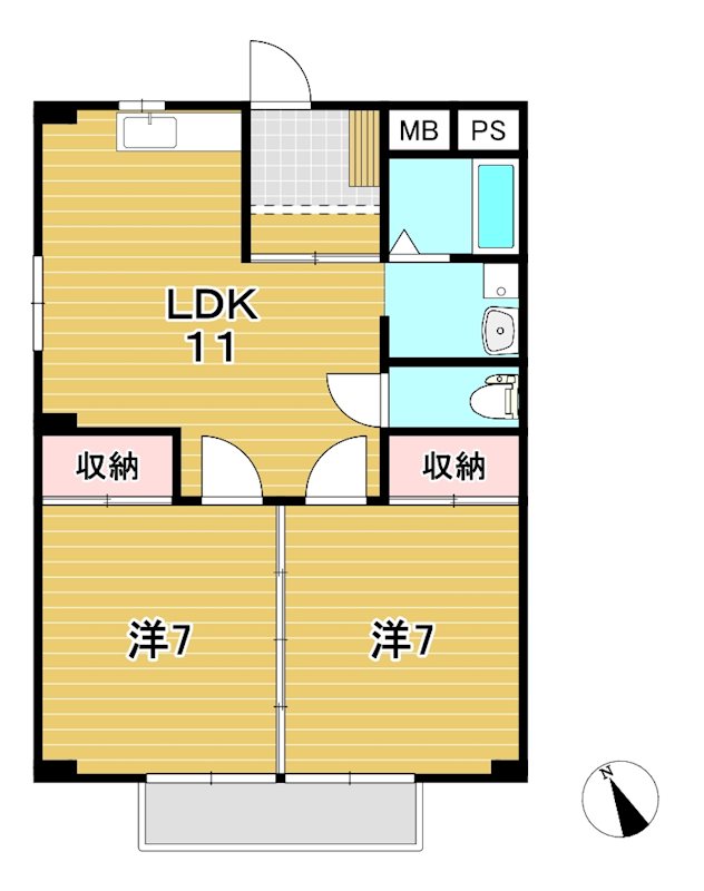 テクノハイム本宿　松 間取り
