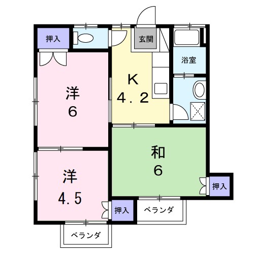 コーポ原の内 間取り