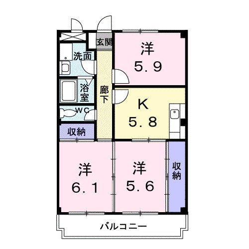 ニューマリッチ長山 間取り