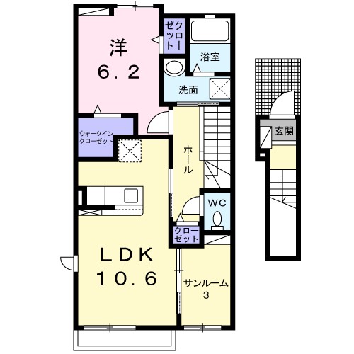 Ｋ‘ｓ　ル・クープル　Ⅸ 間取り