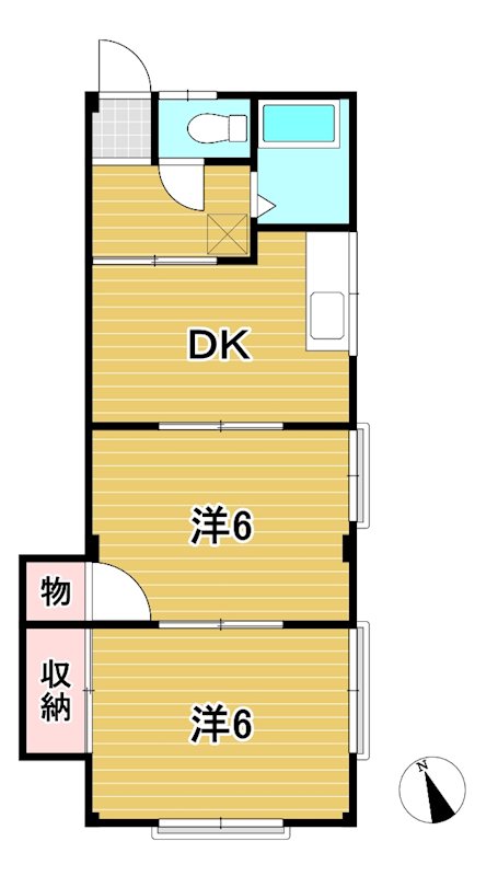 ＤＫ本宮ハイツ 間取り