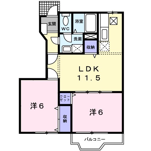 アンソレイエⅡ 間取り