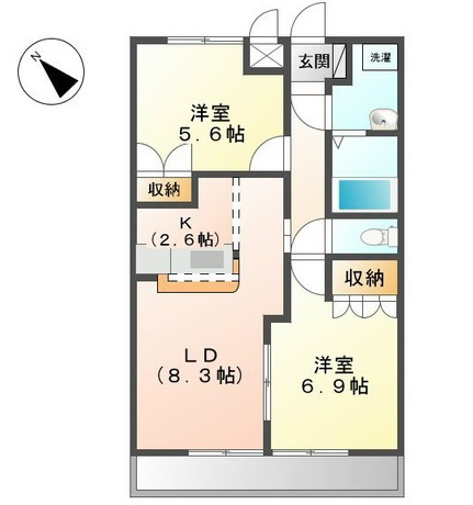 クレアトゥールＢ  間取り
