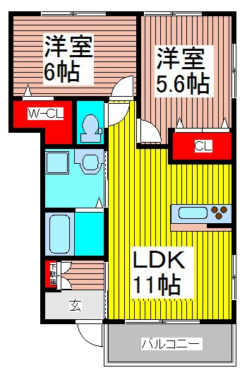 ウエストハイムⅢ 間取り