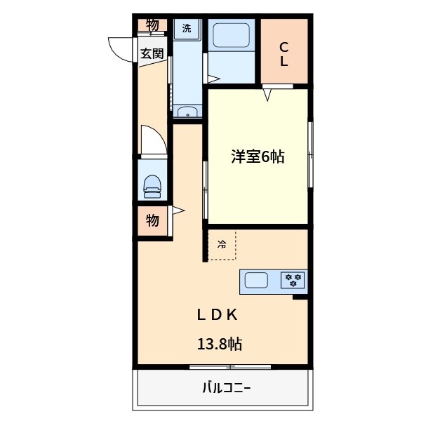 Ｄ－ｒｏｏｍ与野公園Ａ 間取り