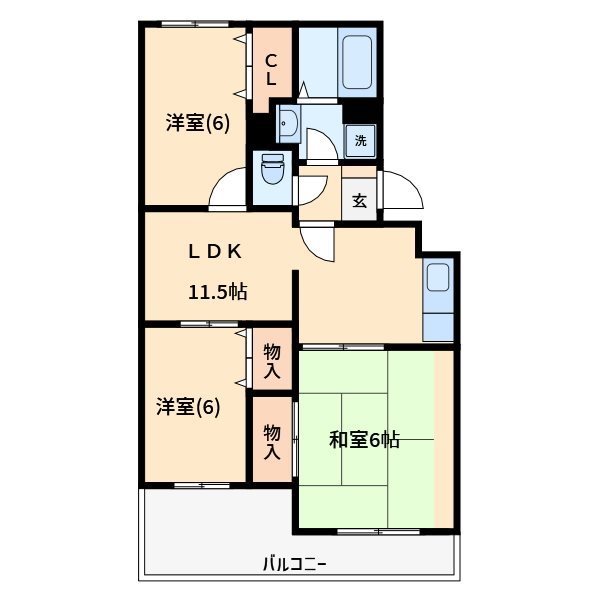 ヴァンベール神山　Ⅱ 間取り