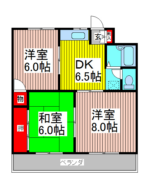 大野ハイツ 間取り
