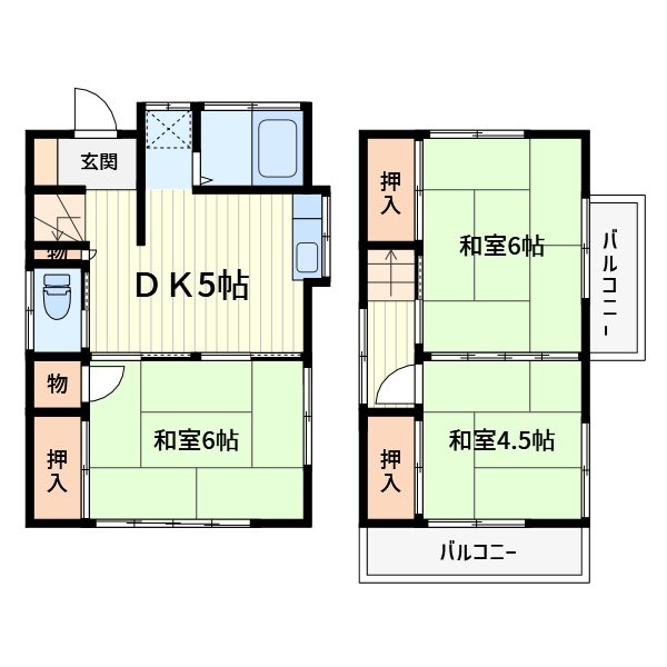 前川2丁目貸家 間取り