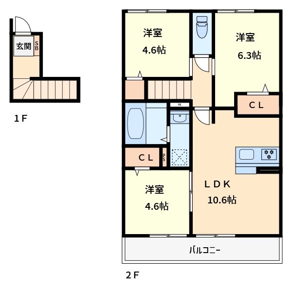 シンヤ壱番館 間取り