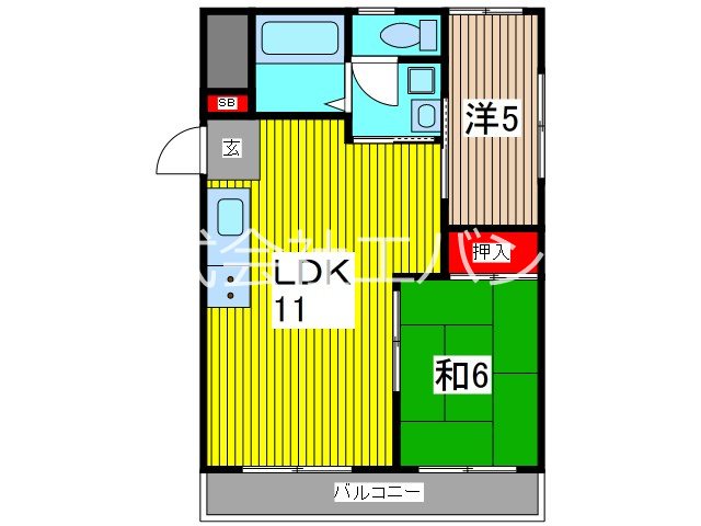 青木公園マンション  間取り