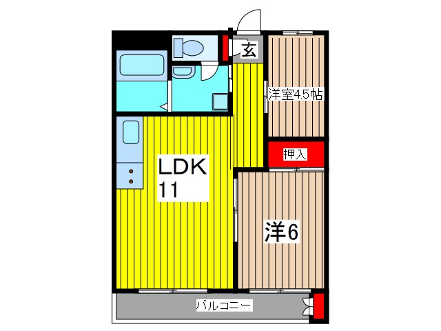 青木公園マンション  間取り
