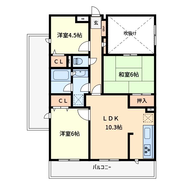 コスモ与野チェロード 間取り