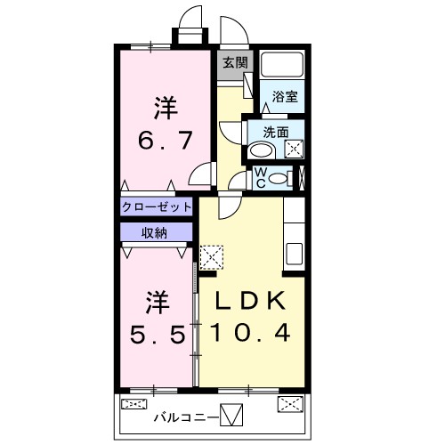 フレール与野本町六番館 間取り