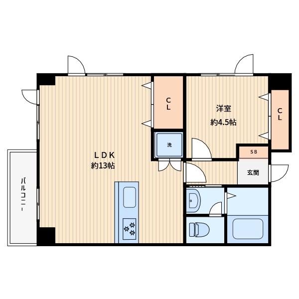 エクレール朝日町 間取り