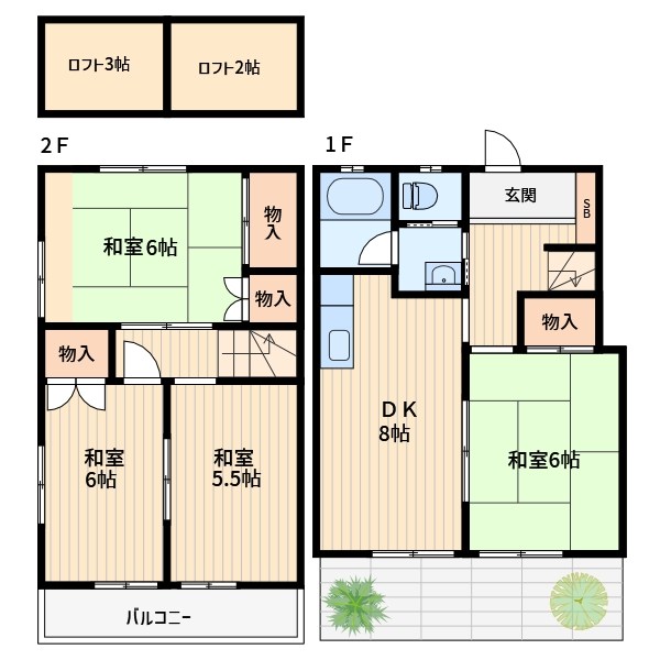 ダイヤモンドハウス 間取り