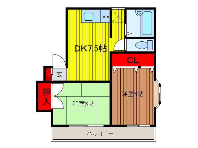第2山崎ハイツ 間取り