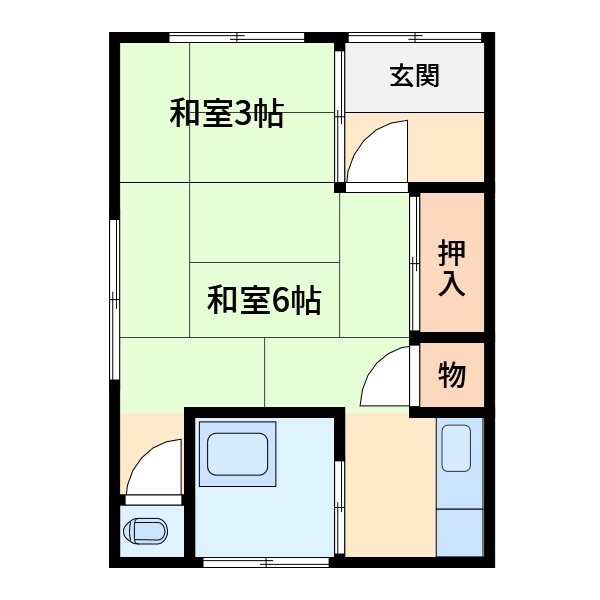 前上町貸家北 間取り