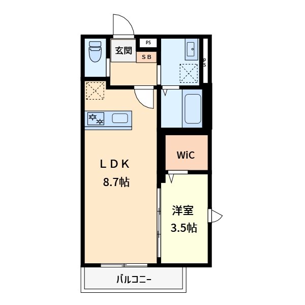 Ile de la MAin Elevee nishiurawa 間取り