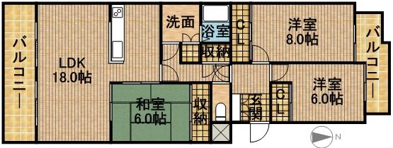 マンションたむかい 205号室 間取り