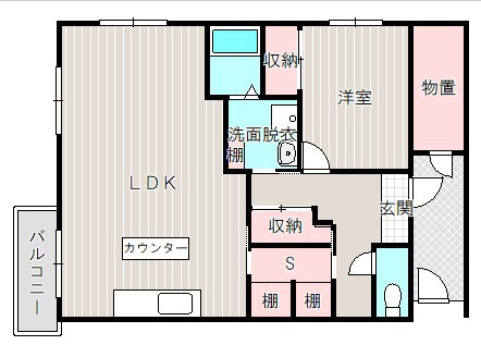 エヴァグリーン 502号室 間取り