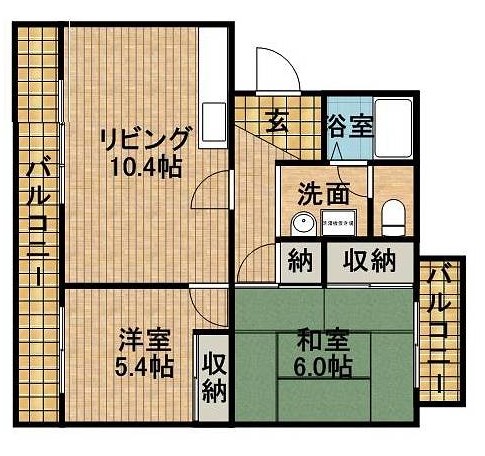 ラフォーレ・向平 102号室 間取り