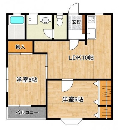ソルフェージュ 202号室 間取り