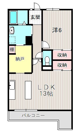 エヴァグリーン 402号室 間取り