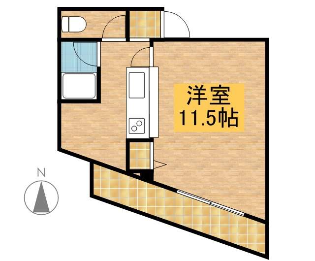 ミントベル 2-5号室 間取り