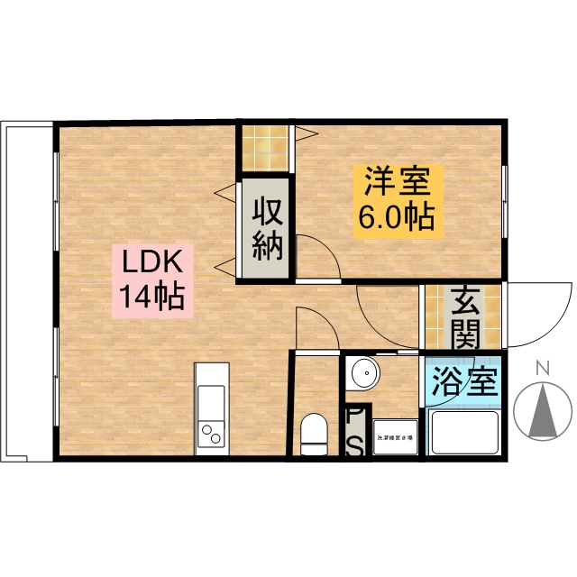 シャトレかみむら 201号室 間取り