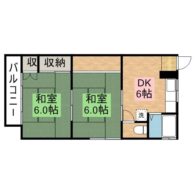 イトウハイツ 201号室 間取り