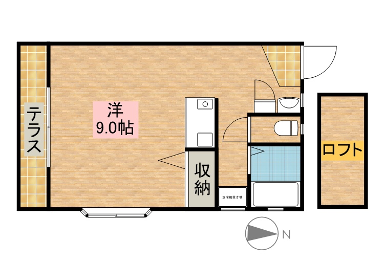 バルビゾン東若林 101号室 間取り