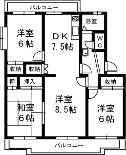 ヴェルディ広沢 間取り図