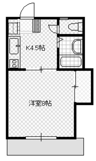 エクセレント広沢 2-D号室 間取り