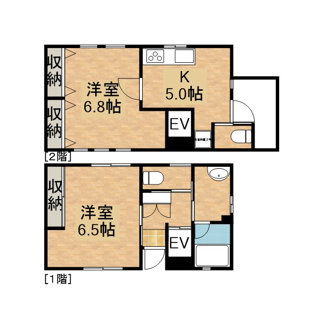 中沢町２５－２３貸家 間取り