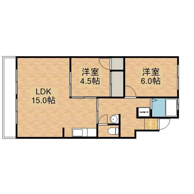 ルグラン島津 B-1号室 間取り