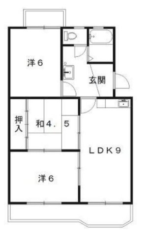 レジデンスひまわり 305号室 間取り