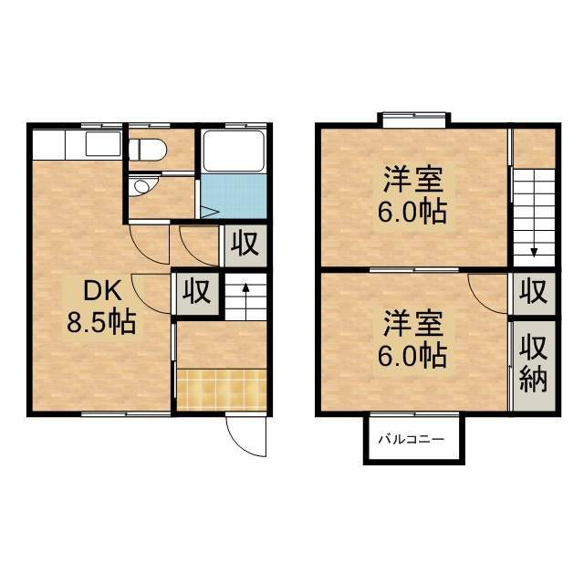 ヒラノハイツ 101号室 間取り