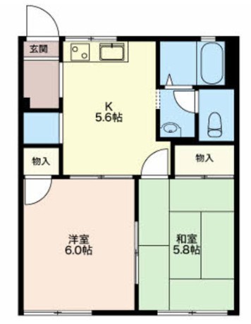 コーポラス梅田 102号室 間取り