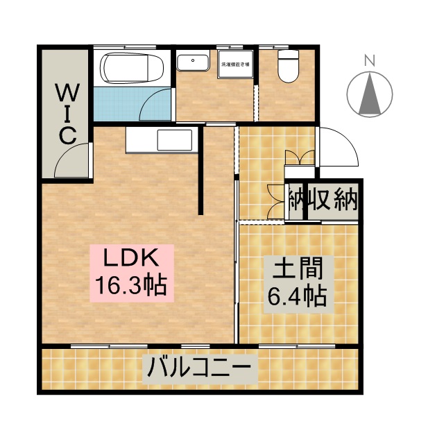 Ｒｅ・Ｌｕｆｆｙ　Ｅ E101号室 間取り