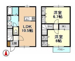 テラスモデラート A-2号室 間取り