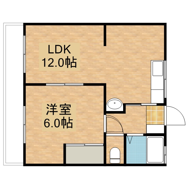 コーポ華 103号室 間取り