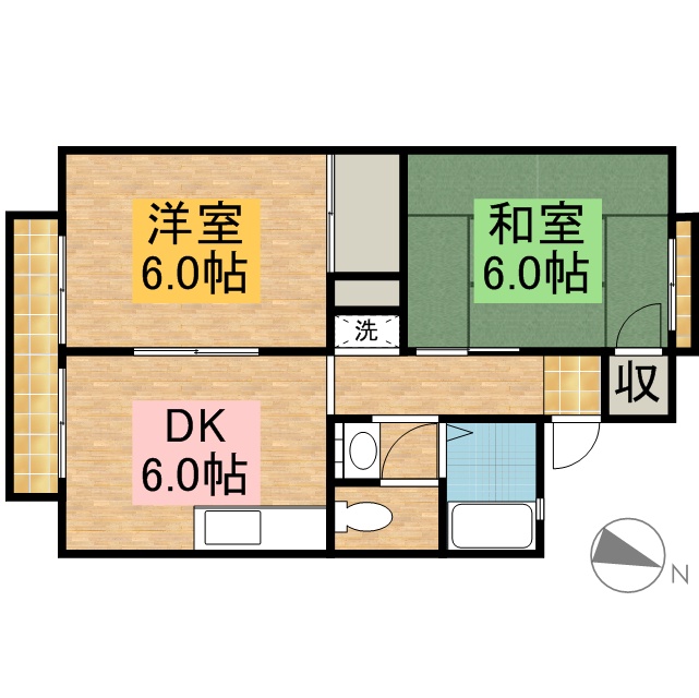 セジュール佐鳴 203号室 間取り