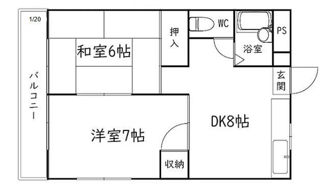 アパーション智秀 4C号室 間取り