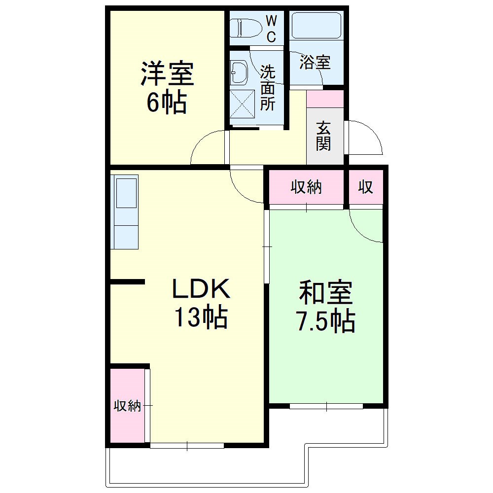 スカイシャトウ城山Ⅱ 202号室 間取り