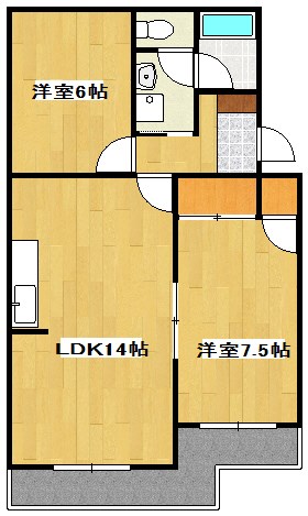スカイシャトウ城山Ⅰ 402号室 間取り