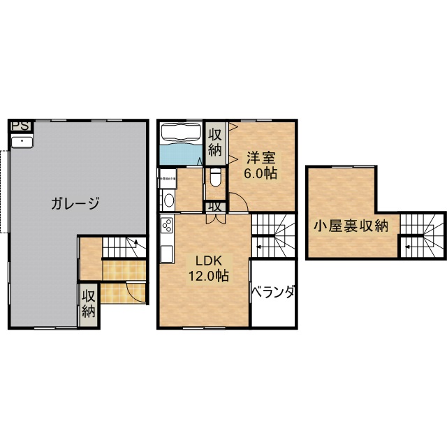 ガレージハウス浜松Ｎ棟 1号室 間取り