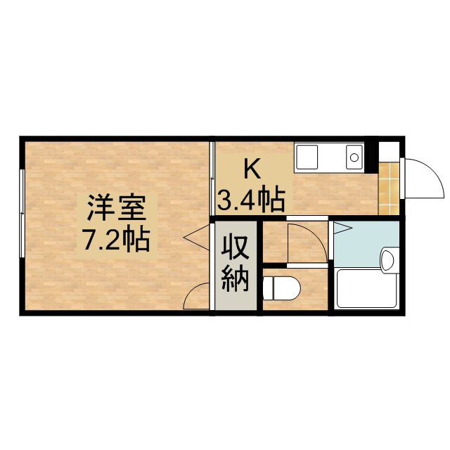 メゾンセピア A202号室 間取り