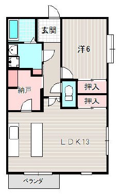 エヴァグリーン 201号室 間取り