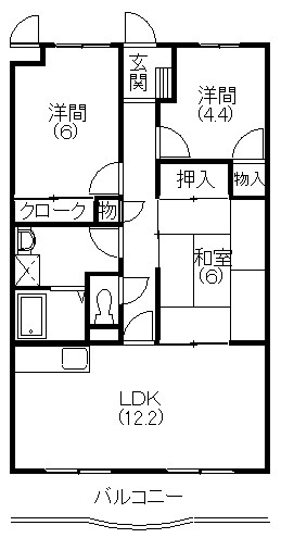 マ・メゾン蜆塚 402号室 間取り