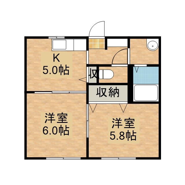 ハイツブルーム 103号室 間取り